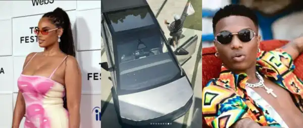 Jada P Quietly Unveils Wizkid’s New Tesla Cybertruck, Fans React