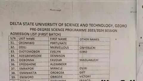 DSUST releases Pre-Degree first batch admission list, 2023/2024