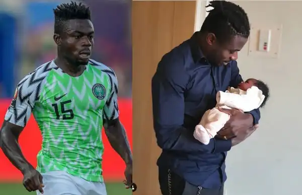 Super Eagles player, Moses Simon and wife, Ibukunoluwa, welcome a baby girl
