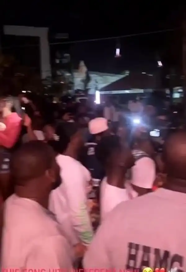The Moment Clubgoers Paused To Mourn Davido’s Son, Ifeanyi (Video)