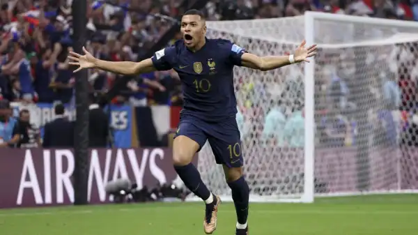 Kylian Mbappe congratulated by Sir Geoff Hurst for matching World Cup record