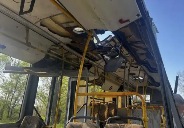 Russian drone strike on bus kills 9 in Ukraine