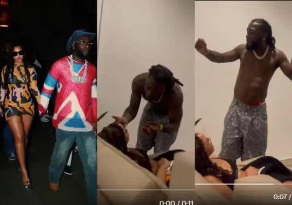 Burna Boy Joyfully Sings To Chloe Bailey, Dances & Kisses Her After Several PDA Videos
