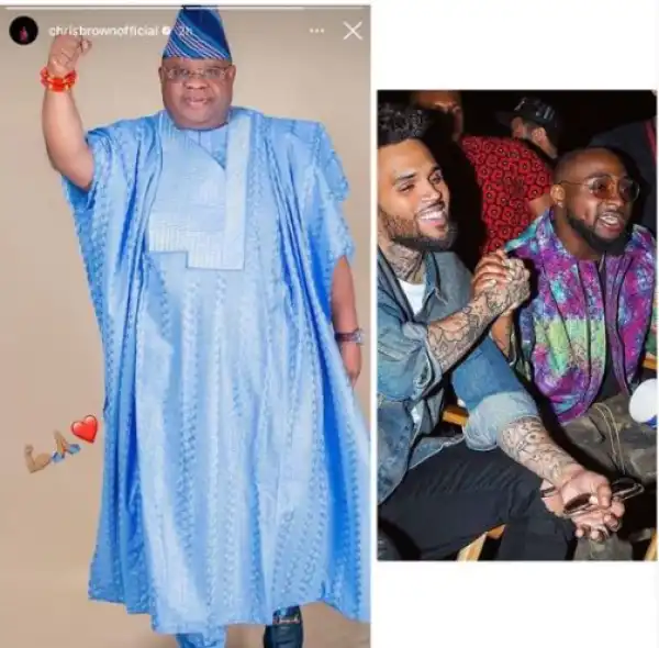 Chris Brown Celebrates Sen Ademola Adeleke After He Defeated Governor Oyetola In Osun Governorship Election