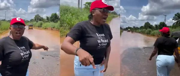 ‘Governor ‘Amuneke’- Chioma Ifemeludike Mocks Soludo Over Flooded Roads in Anambra