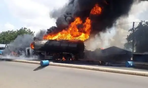 Driver, conductor feared dead in Anambra tanker explosion