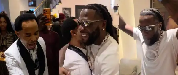 Burna Boy And Odumeje Spotted Hugging At Jowizaza’s Party, Video Goes Viral