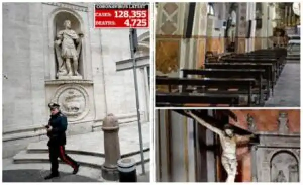 Coronavirus: Rome closes all Catholic Churches