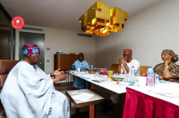 Pictures Of Tinubu Facing APC Presidential Screening Panel
