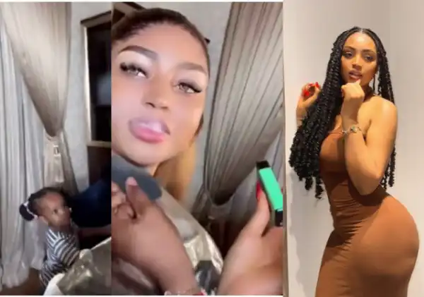 Video of Regina Daniels sm0k!ng in front of a child sparks criticism