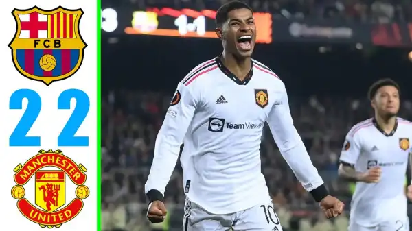 Barcelona vs Man United 2 - 2 (Europa League 2023 Goals & Highlights)