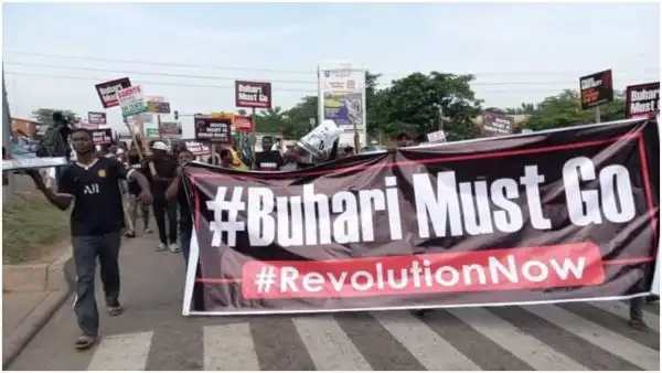 BREAKING: #BuhariMustGo Protest Rocks Abuja