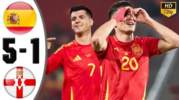 Spain vs Northern Ireland 5 - 1 (Friendly 2024 Goals & Highlights)