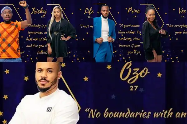 #BBnaija20: Check Out Photos Of The First 5 BBNaija Lockdown Season 5 House Mates