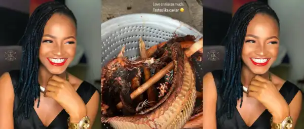 BBNaija’s Marvis shares her thoughts on consuming sn@ke m3at