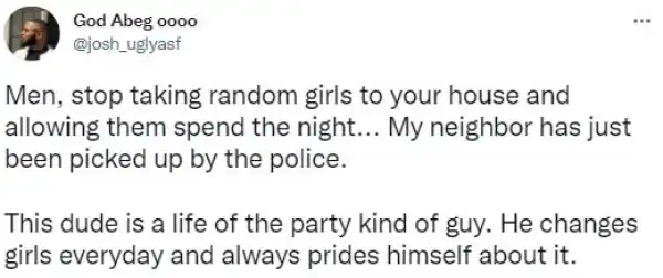 Police Arrest Man After A Random Lady He Brought Home Died During S3x