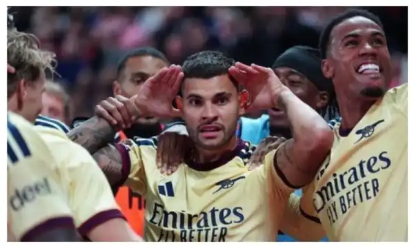 EPL table: Arsenal go top after 2-0 win at Sunderland