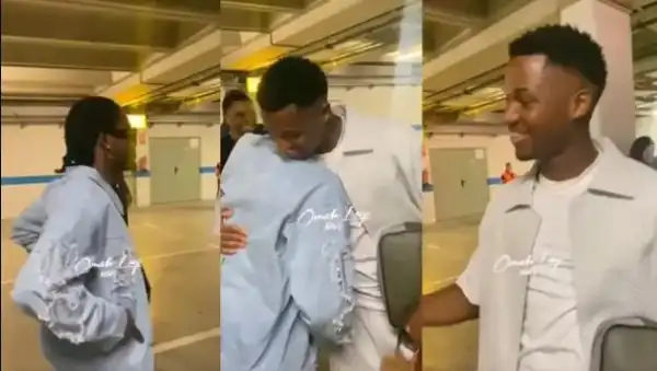 Omah Lay Links Up With Football Star, Ansu Fati In Barcelona