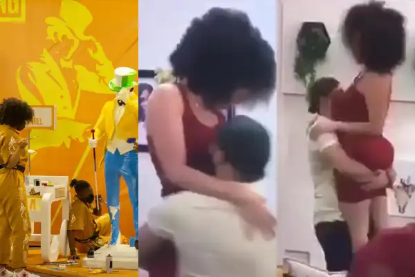 #BBNaija: Watch The Moment Ozo grabed Nengi