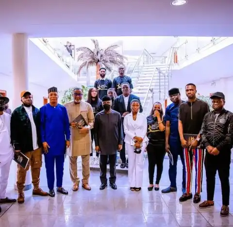 Vice President, Osinbajo Meets With Nigerian Comedy Skit Makers
