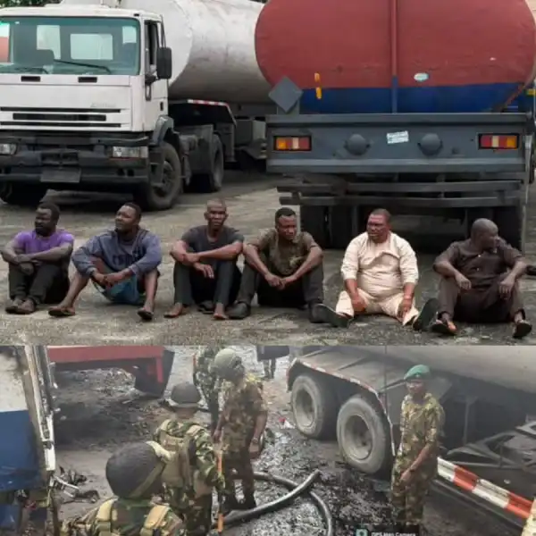 Troops dismantle illegal bunkering site in Lagos, arrest six suspects