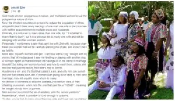 God created more women because he wanted men to be polygamous – Nigerian man