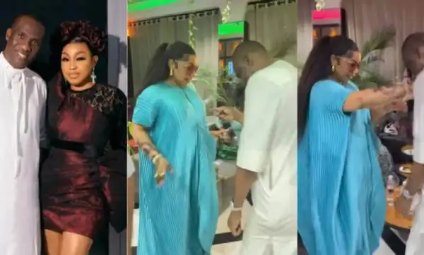 “Love sweet na you dey rush” – Fans gush over Rita Dominic and husband’s dance video