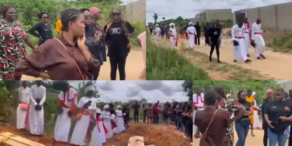 Tears flow as actress, Gbemi Anjola is laid to rest (Video)