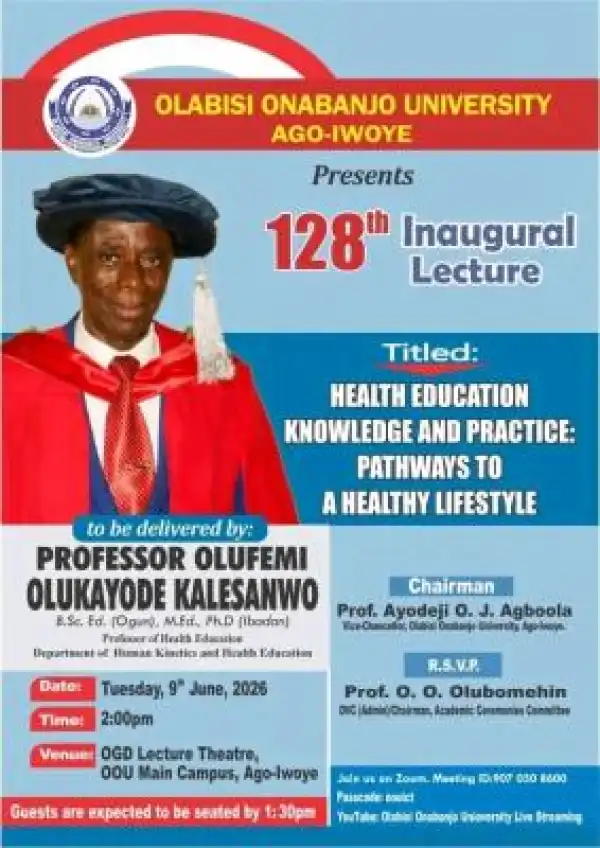 OOU schedules 128th Inaugural Lecture