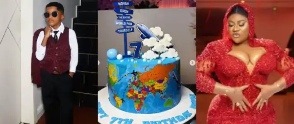 “7 Years of God’s Grace”- Nkechi Blessing Celebrates Son