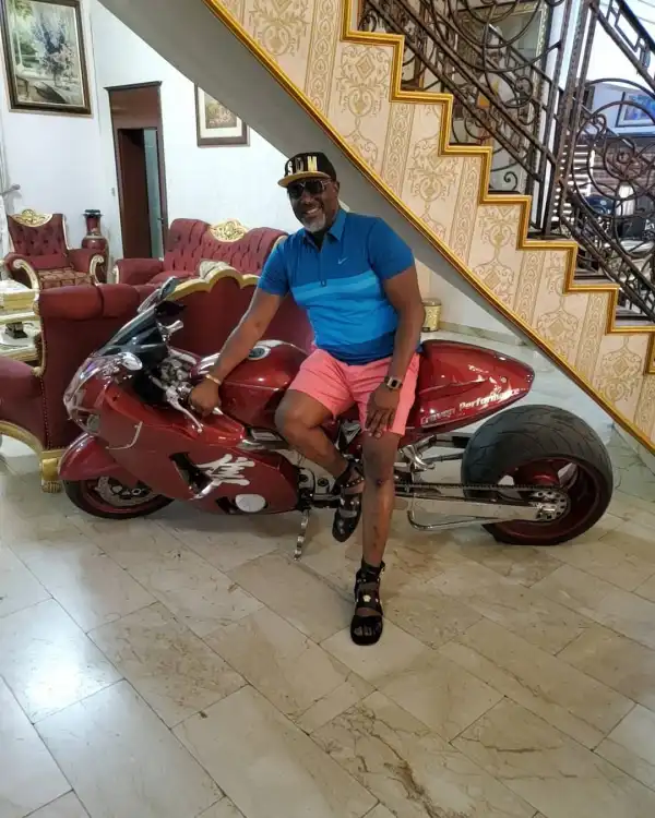 Senator Dino Melaye Writes On F-Virus. Shows Off His Power Bike