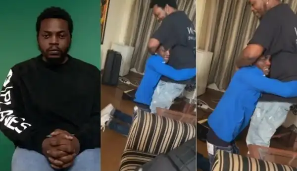 Upcoming Singer Cries Uncontrollably After Meeting Olamide For The First Time (Video)