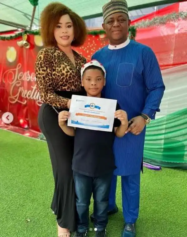 FFK Attends Son’s School Party With Estranged Wife, Precious Chikwendu