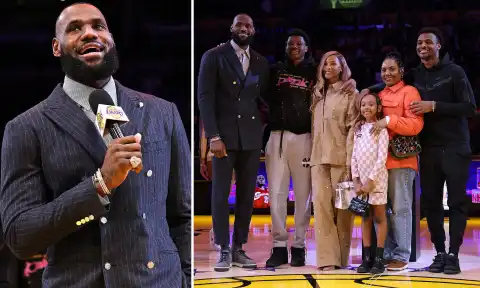 NBA star, LeBron James honoured by LA Lakers for making history by becoming NBA's all-time leading scorer