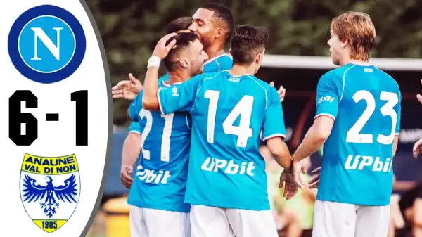 Napoli vs Anaune Val di Non 6 - 1 (2023 Pre-season Goals & Highlights)