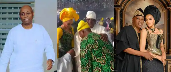 Netizens Reacts As Davido’s Dad And Okoya Family Show Humility And Respect
