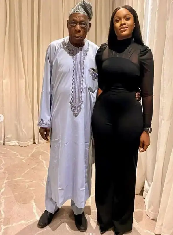 BBNaija Star, CeeC Meets Ex-President, Obasanjo