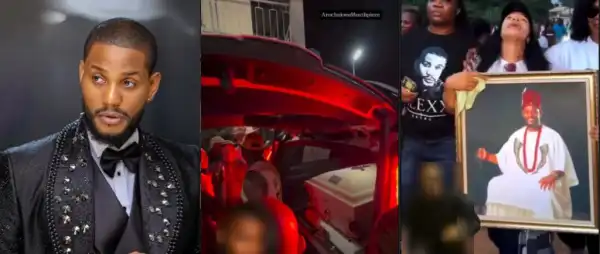 Emotional Moments As Alexx Ekubo’s Body Arrives In Abia, Celebrities Pay Tribute
