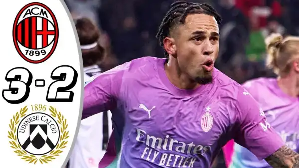Udinese vs AC Milan 2 - 3 (Serie A 2024 Goals & Highlights)