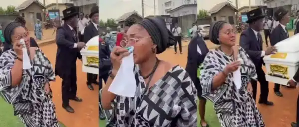 Mercy Aigbe Breaks Down in Tears During Mother’s Service of Songs