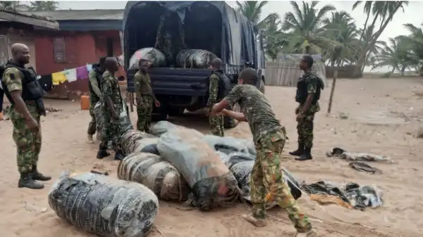 Navy Seizes 50 Sacks Of Cannabis Valued At N70 Million In Badagry