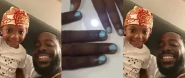 Fans Gush Over Adorable Moment Between Adekunle Gold And Daughter Deja