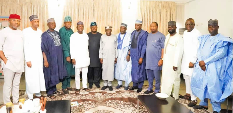 Tinubu Leaves Osun, Meets APC Speakers In Abuja