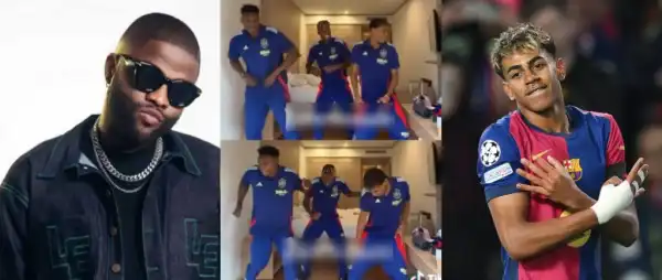 Skales Excited As Barcelona Star Lamine Yamal And His Mates Grooves To Song “Shake Body”