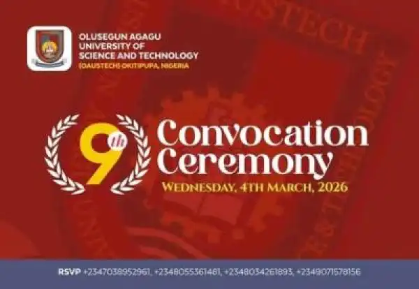 OAUSTECH announces 9th Convocation Ceremony