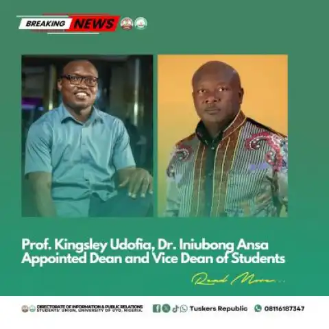 UNIUYO appoints new students Dean and Vice Dean