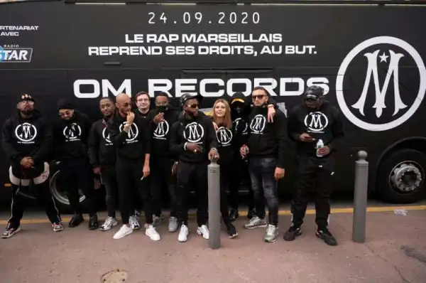 Rap Artists From Marseille Pose In Front Of A Bus