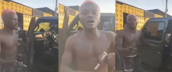 “My God is working”- Singer Portable Adds New Black Jeep to His Collection