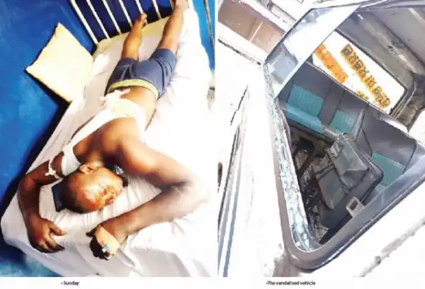 Panic As Nigerian Soldiers Shoot Commercial Driver For Parking Beside Company In Ogun