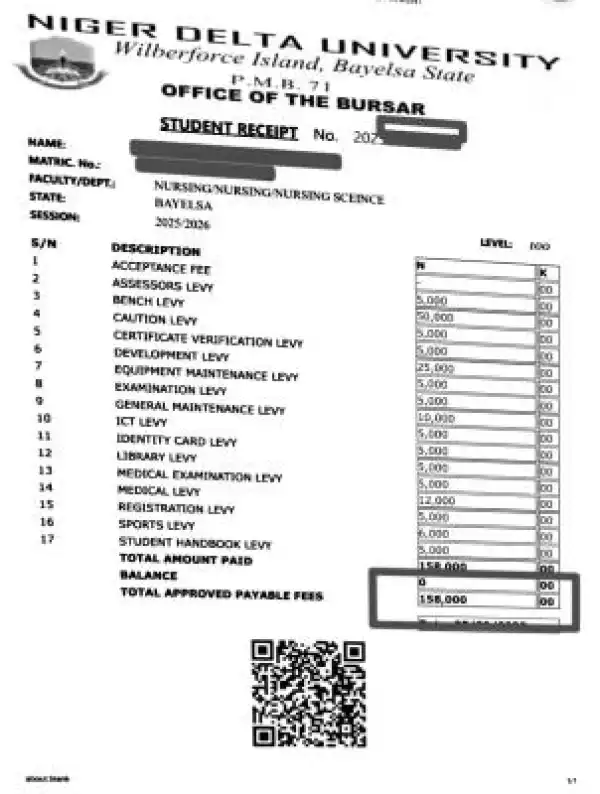 NDU increases school fees for fresh students